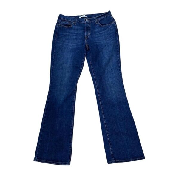 Levi's 515 Denim Jeans Women's Size 12 Long Blue Bootcut Mid-rise Stretch - Picture 1 of 13